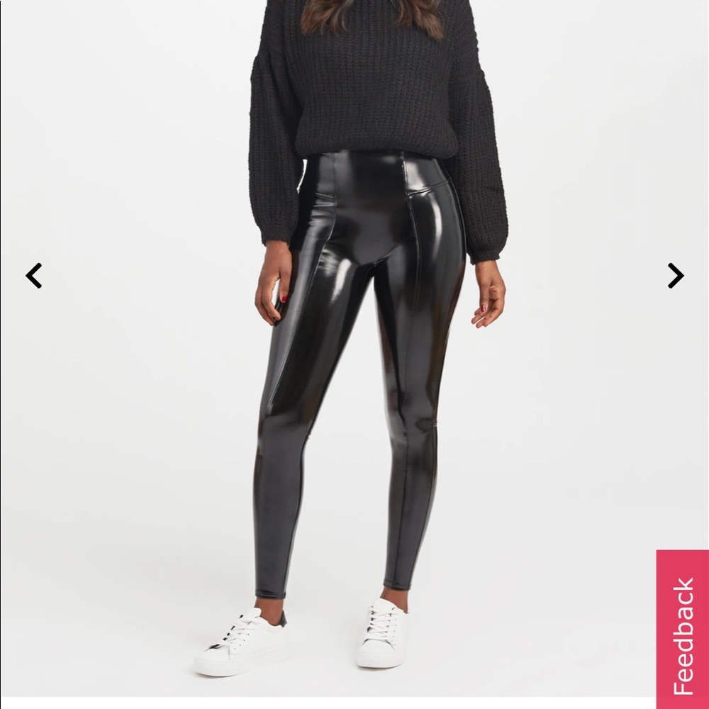 spanx faux leather leggings